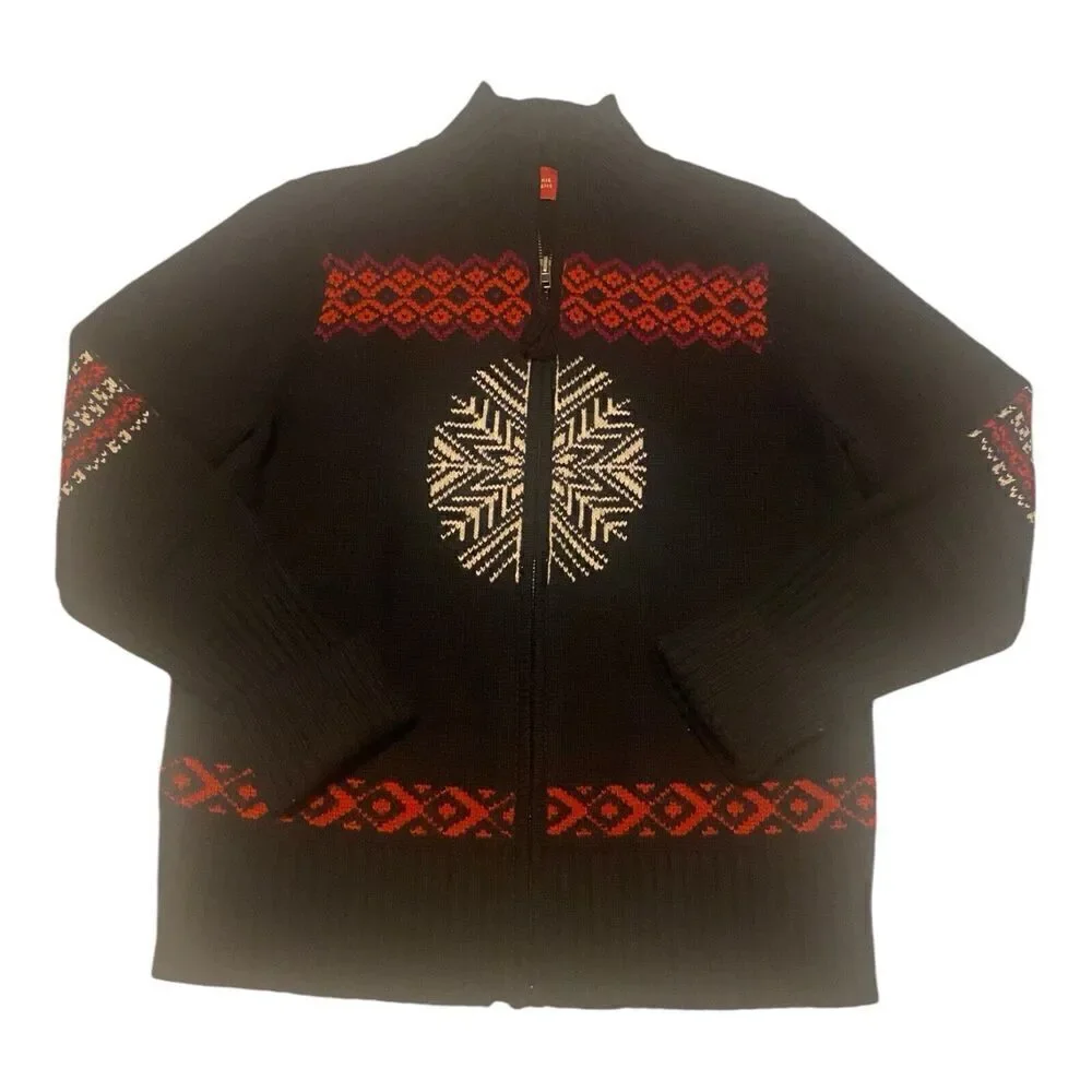 Valerie Stevens Cardigan Women’s Small Full Zip Wool Blend Sweater Jacket Black